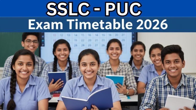 SSLC-PUC Exam Timetable