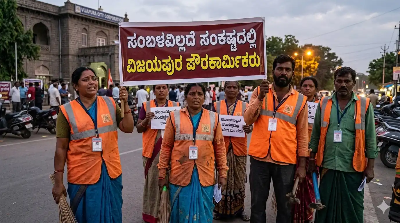 vijayapura-city-corporation-outsourced-employees-salary-delay-issue